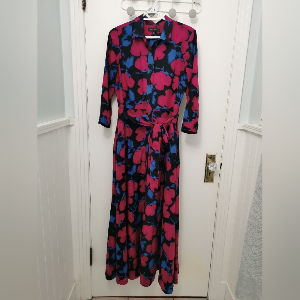 Banana Republic Floral Long Maxi Shirt Dress